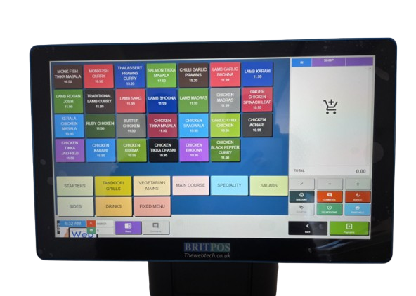 Point of sale system in restaurant